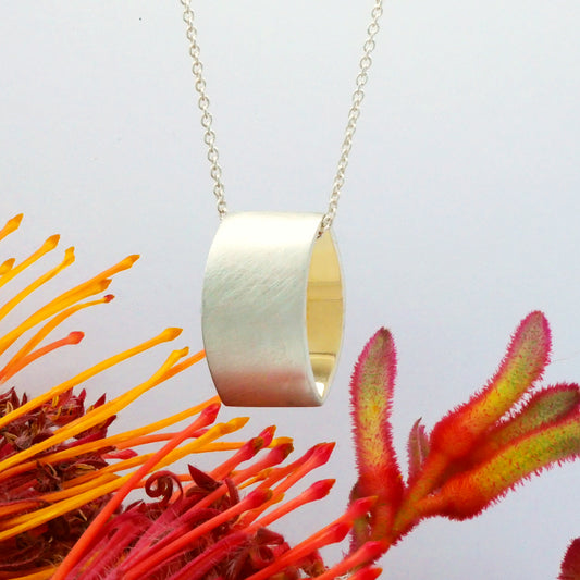 Orbit Solar Pendant - Sterling Silver & Gold
