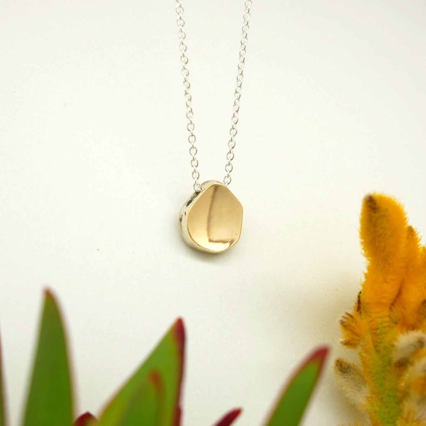 Vital Glow Pendant - Sterling Silver & 9ct Gold