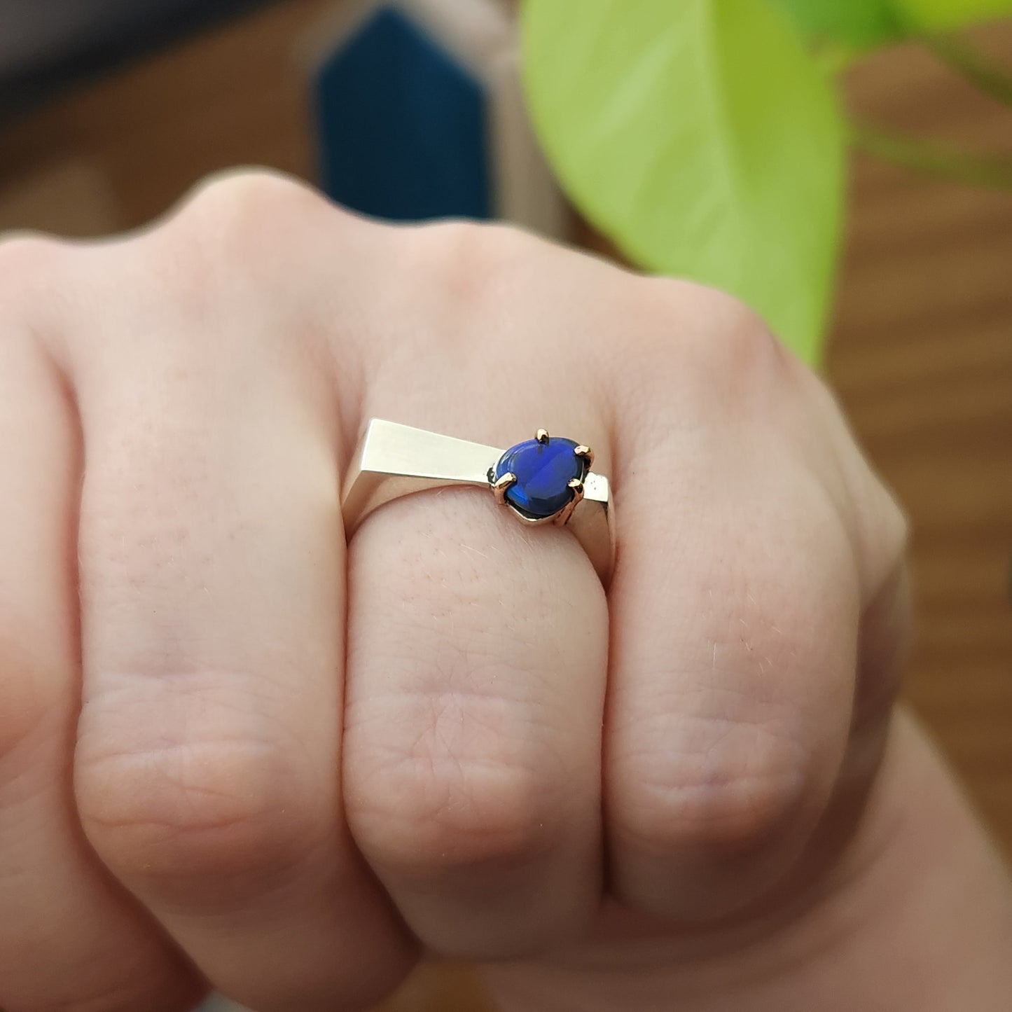 Lightning Ridge Opal Ring