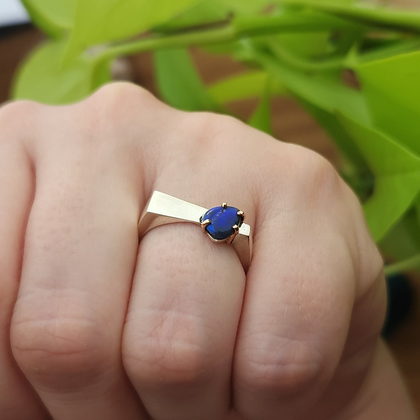 Lightning Ridge Opal Ring