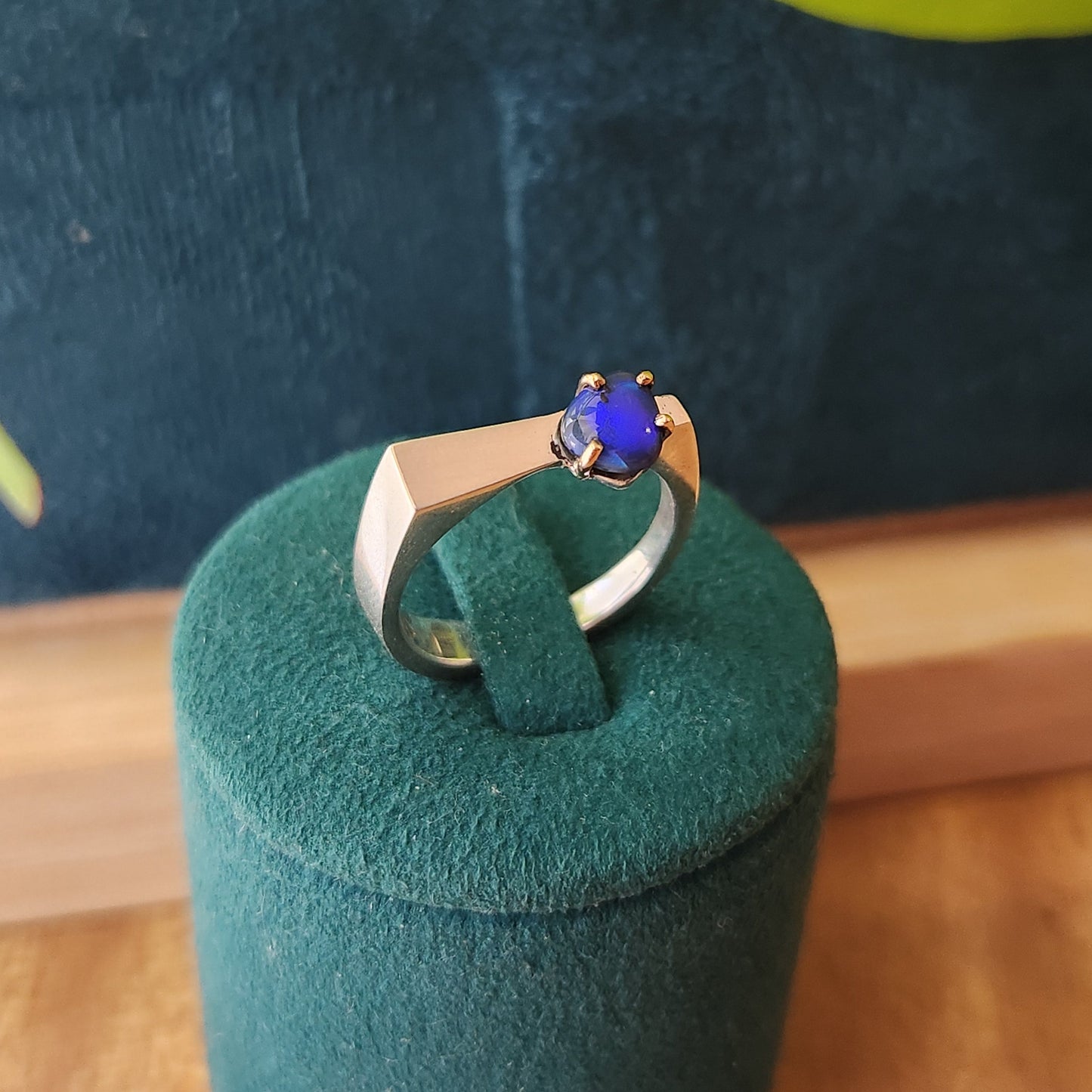 Lightning Ridge Opal Ring