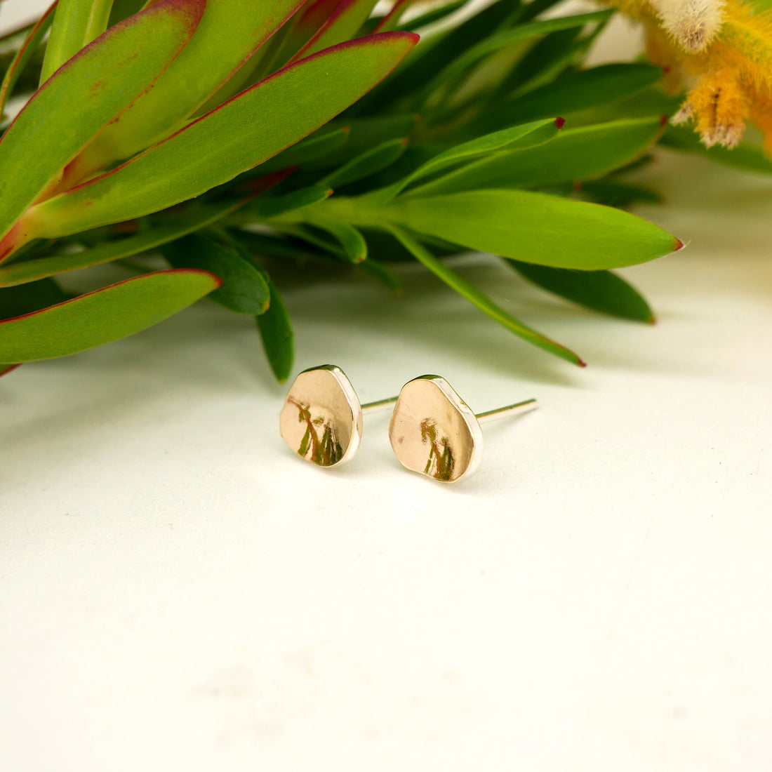 Vital Glow Studs - Sterling Silver & 9ct Gold – Mill Foundry