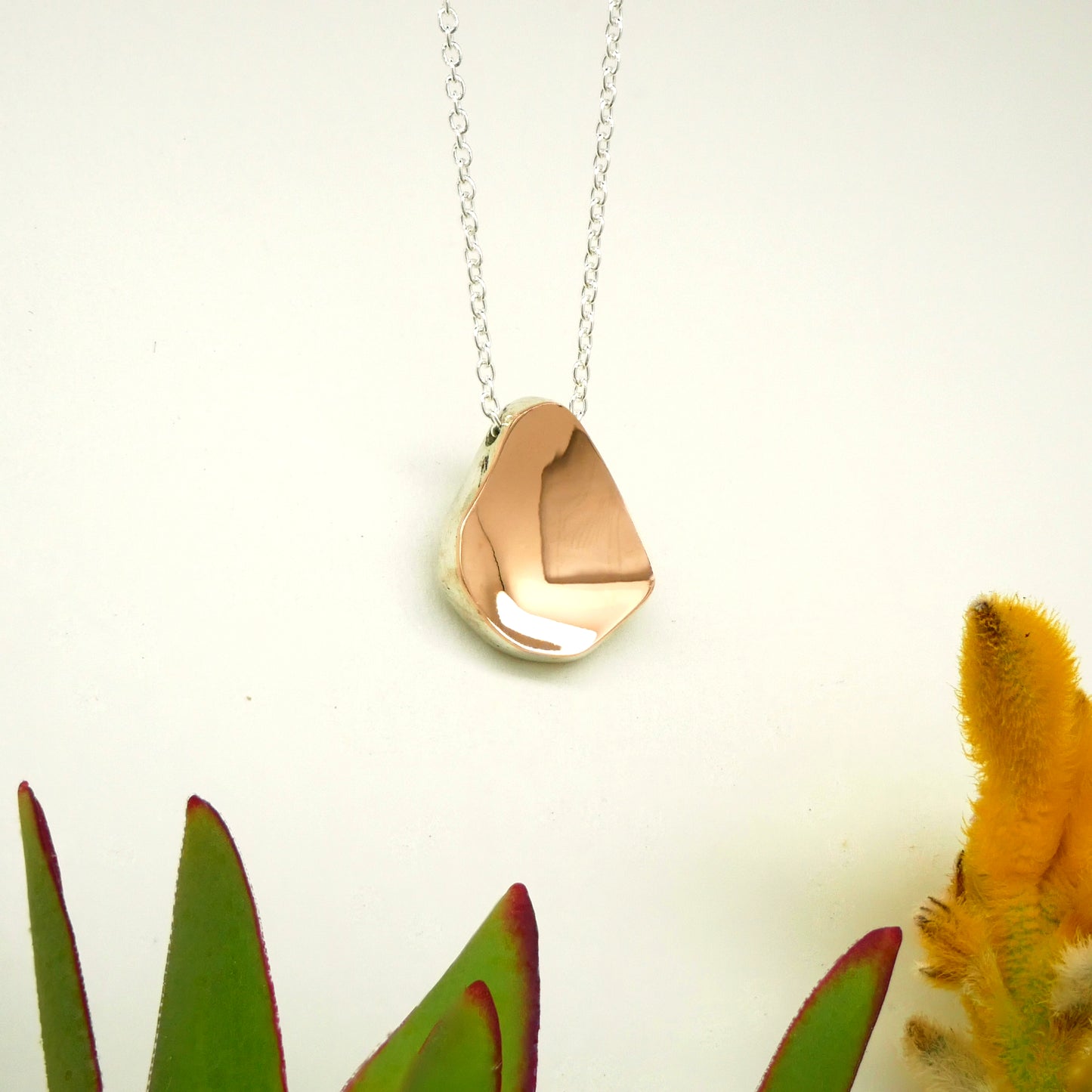 Vital Glow Pendant - Sterling Silver & 9ct Gold